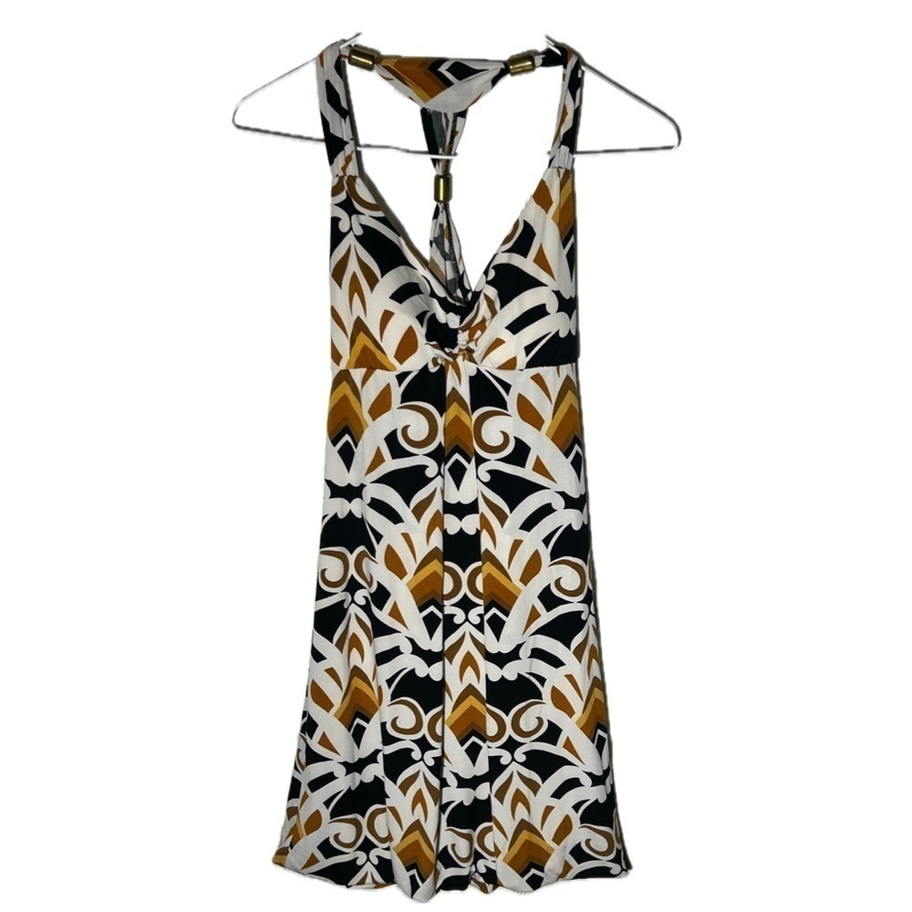 Bisou Bisou - Women’s Summer Dress - Black, White, Mocha - Size 6 - NWT